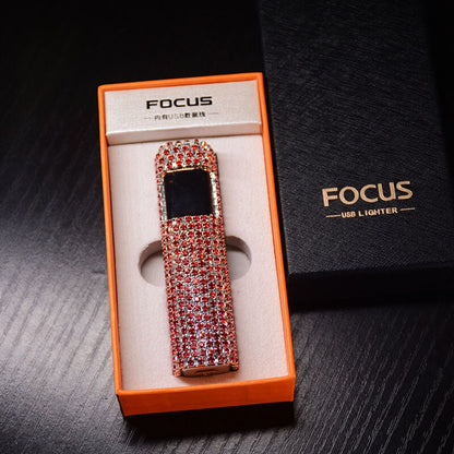 Glitter Stone Rechargeable Windproof Lighter