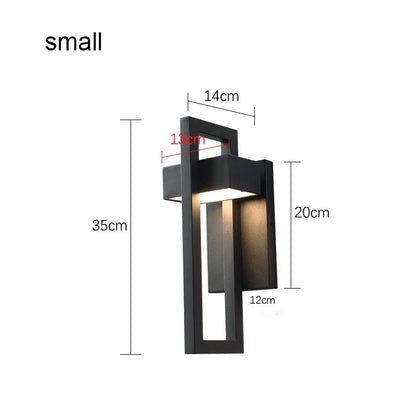 Rustic Black Outdoor LED Wall Lamp 10W Waterproof