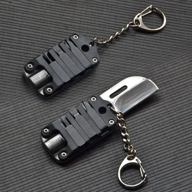 Compact Pocket Folding Knife Keychain Multitool - Halri