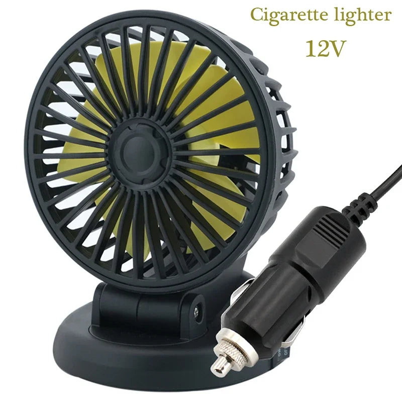Portable Car Vent Fan 12V USB Compact Cooler - Halri