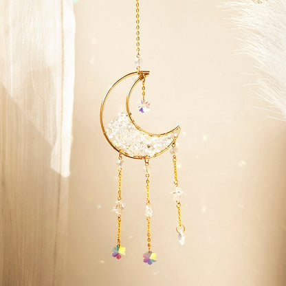 Sparkling Crystal Moon Wall Decoration