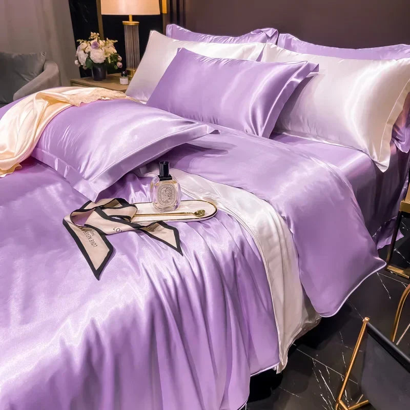 Soft Elegant Silk Bed Sheets Set