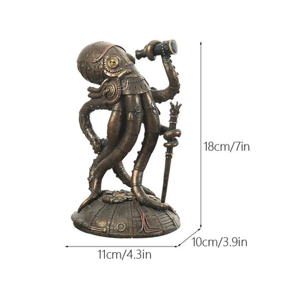 Unique Octopus Gear Tabletop Figurine Decor