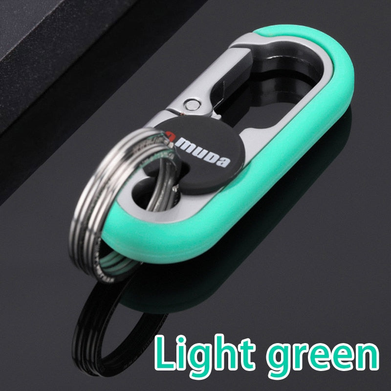 Strong Metal Dual Ring Key Holder Chain