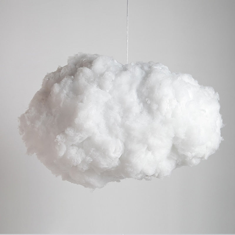 Airy White Cotton Pendant Light for Warm Glow