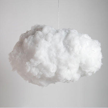 Airy White Cotton Pendant Light for Warm Glow