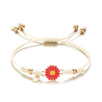 Delicate Floral Beaded Star Wristlet