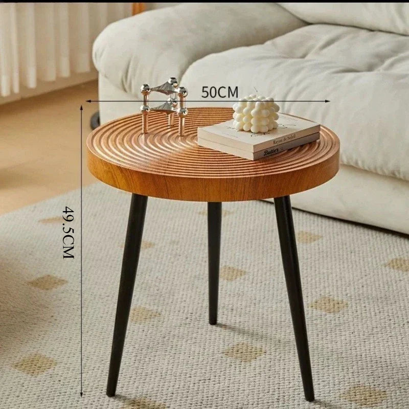 Traditional Round Wood Coffee Table Living Room Furniture - Halri