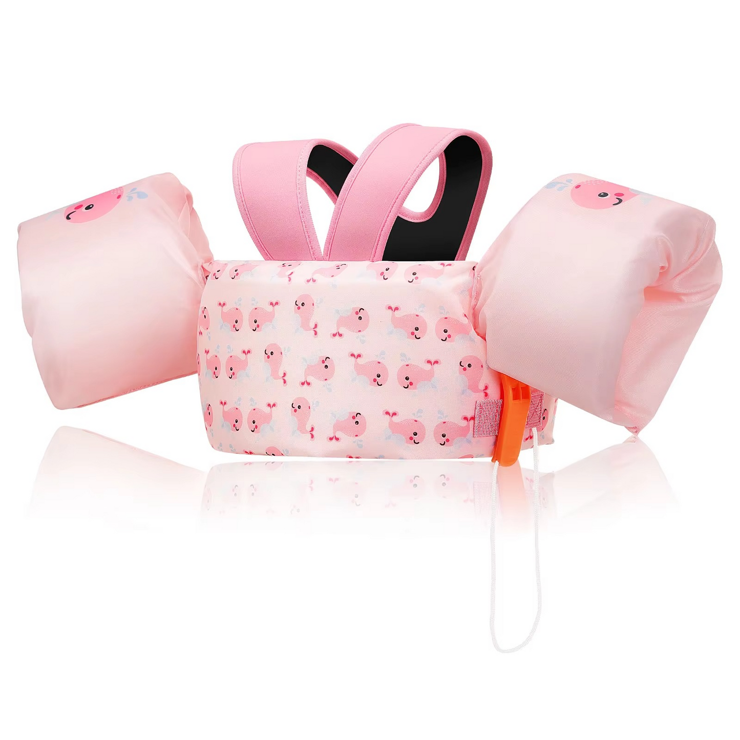 Children's Swim Vest with Floats and Safety Whistle