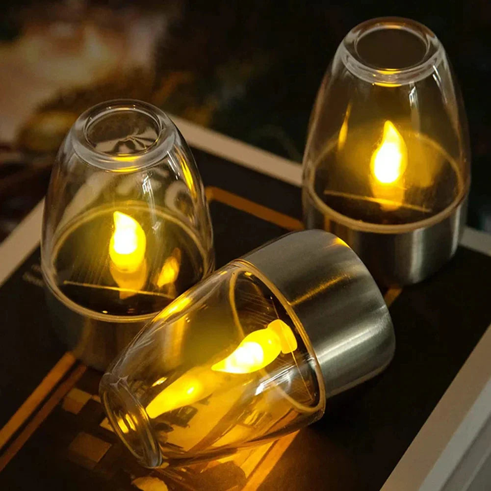 Outdoor Solar Powered Candle Lamp Warm White LED - Halri