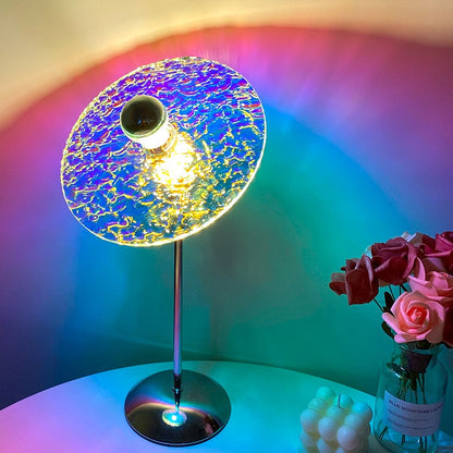 Colorful Rainbow Glass Desk Lamp