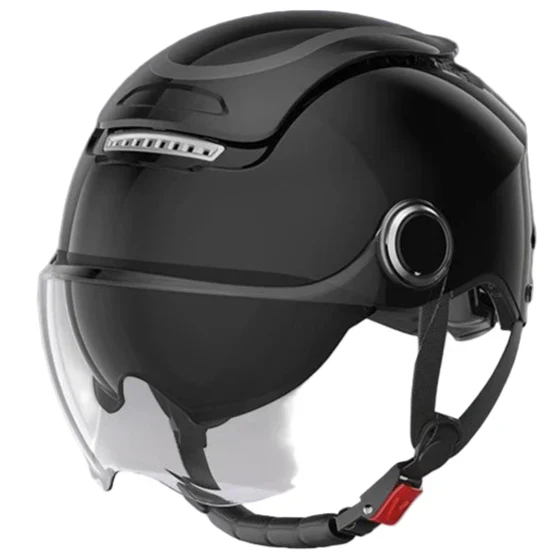 Lightweight Open Face Motorcycle Helmet with Dual Visor