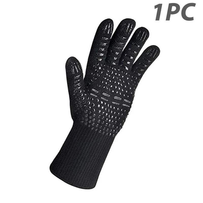 Heat Resistant BBQ Gloves Silicone Non Slip Grill Mitts - Halri