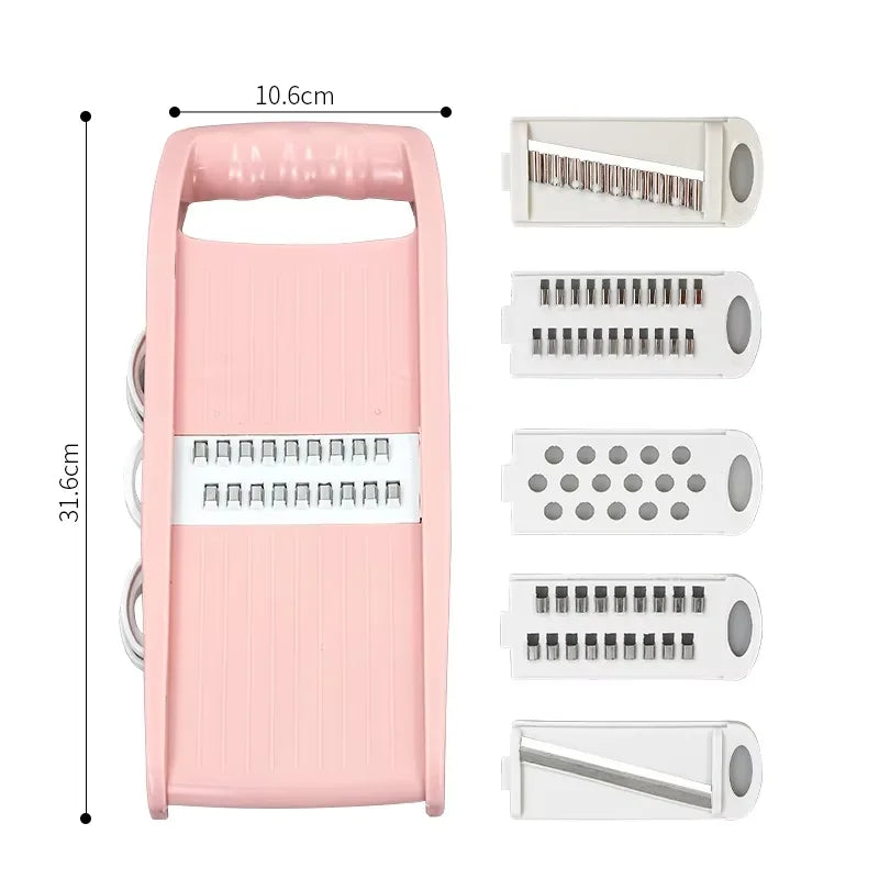 Easy 5-in-1 Manual Veggie Chopper and Grater Set