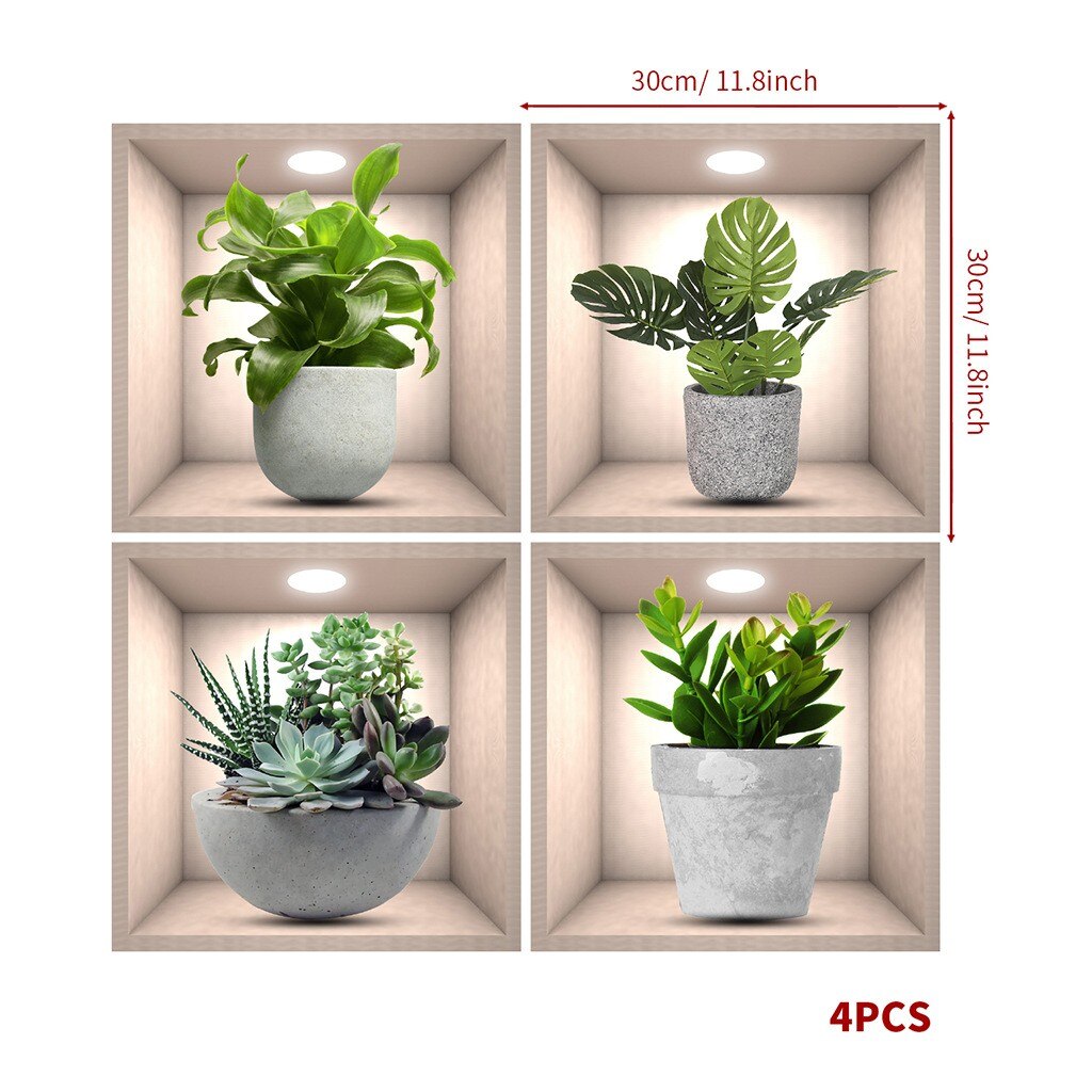Colorful Indoor Wall Plant Decals