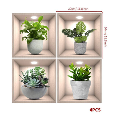 Colorful Indoor Wall Plant Decals