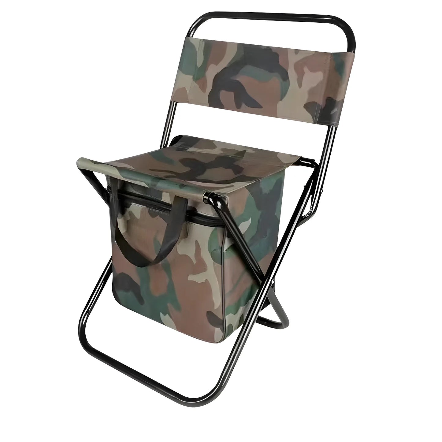 Portable Insulated Cooler Folding Camping Stool