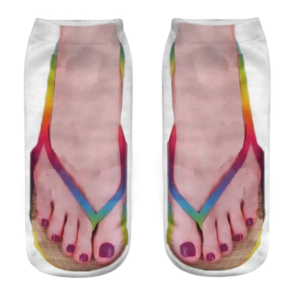 Quirky 3D Designed Humorous Ankle Socks