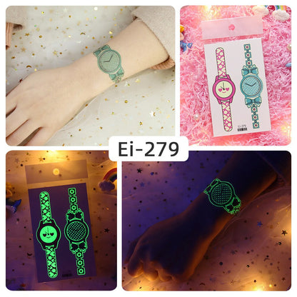 Glowing Fashion Watch Tattoo Sticker
