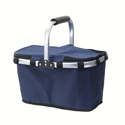 Portable Insulated Picnic Basket with Carry Handle
