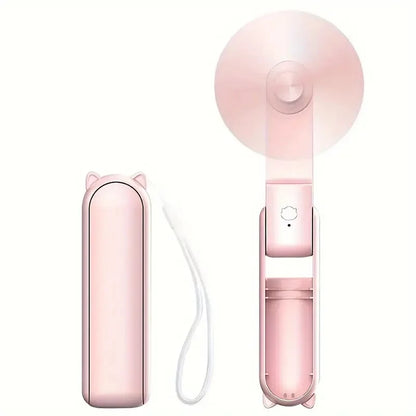 Portable Mini USB Fan with Power Bank Function