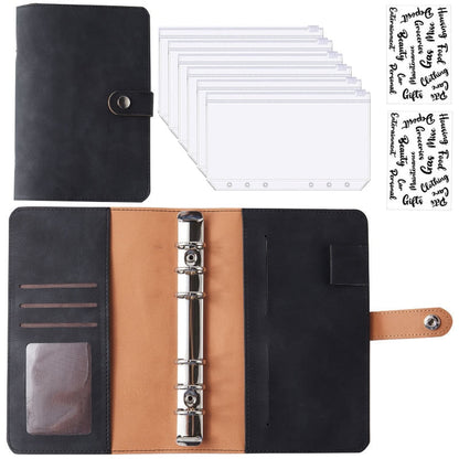 Practical Leather Wallet Notebook Expense Tracker