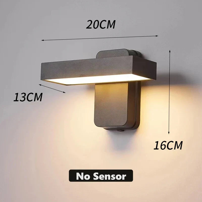 Outdoor Motion Sensor LED Wall Lamp Adjustable - Halri
