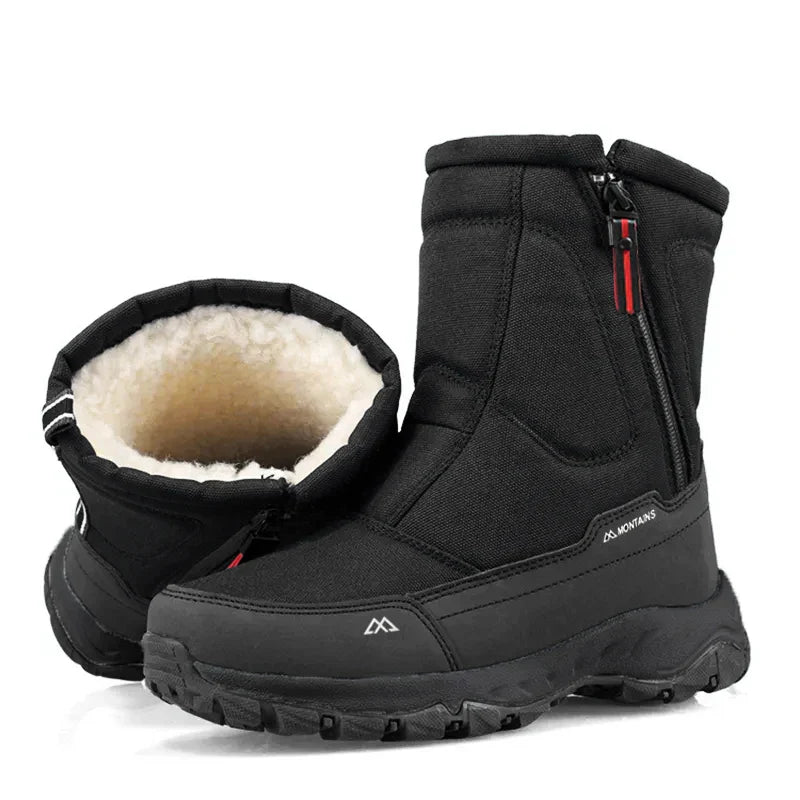 Warm Waterproof Men's Snow Boots for Winter Outdoor Use