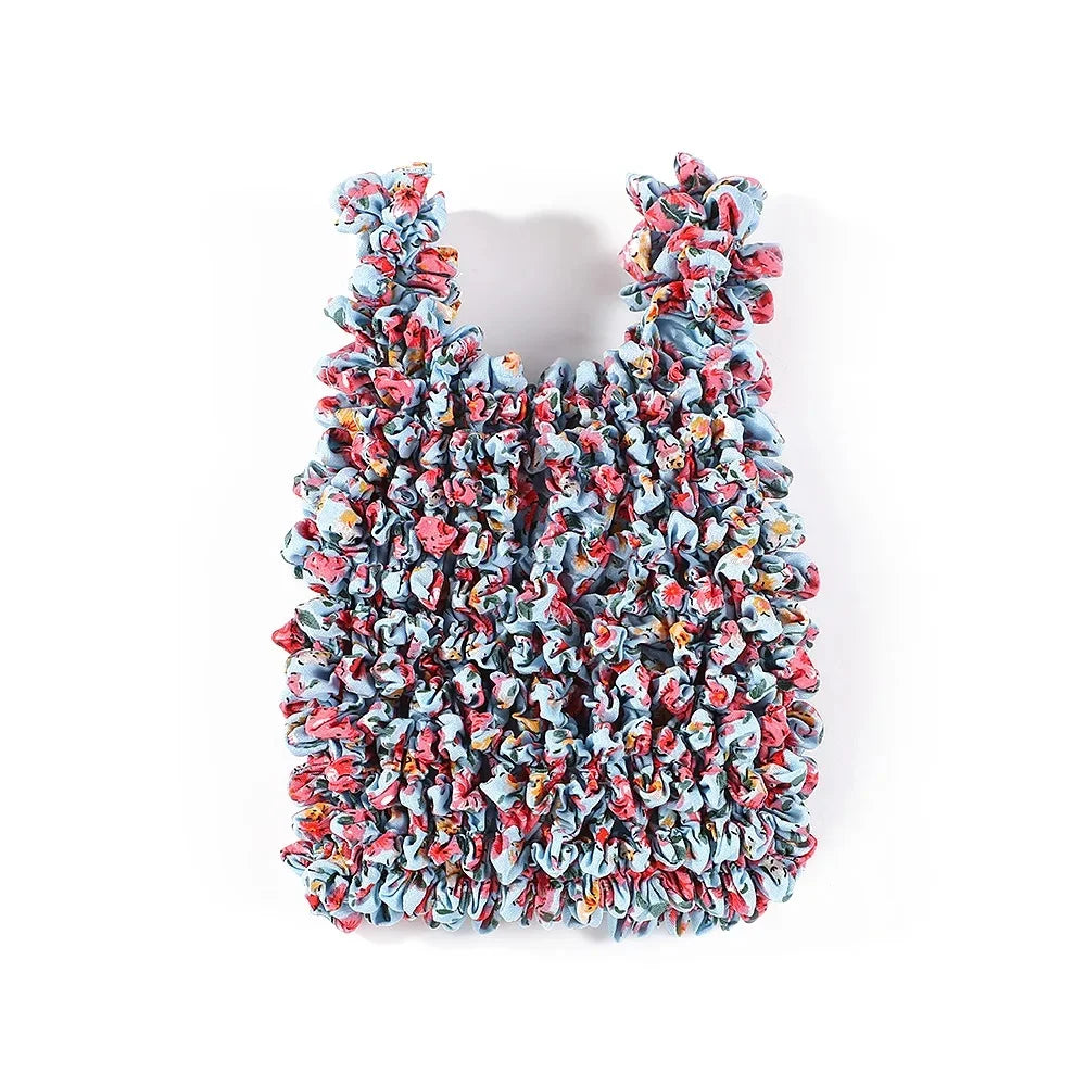 Small Floral Elastic Tote Shopping Bag