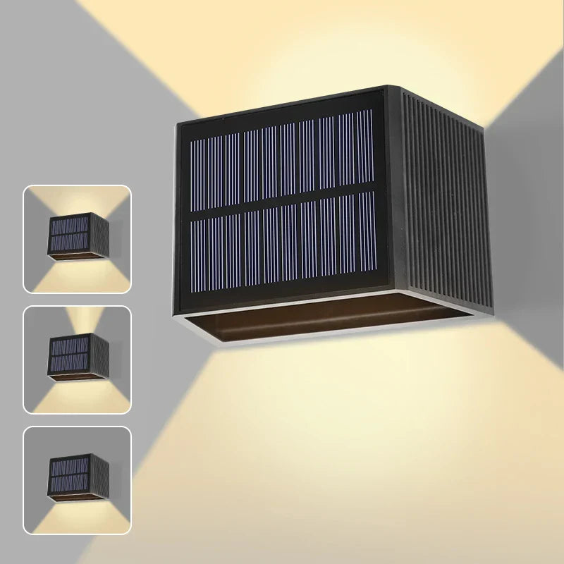 Outdoor Solar Wall Lamp Flexible Warm White Waterproof - Halri