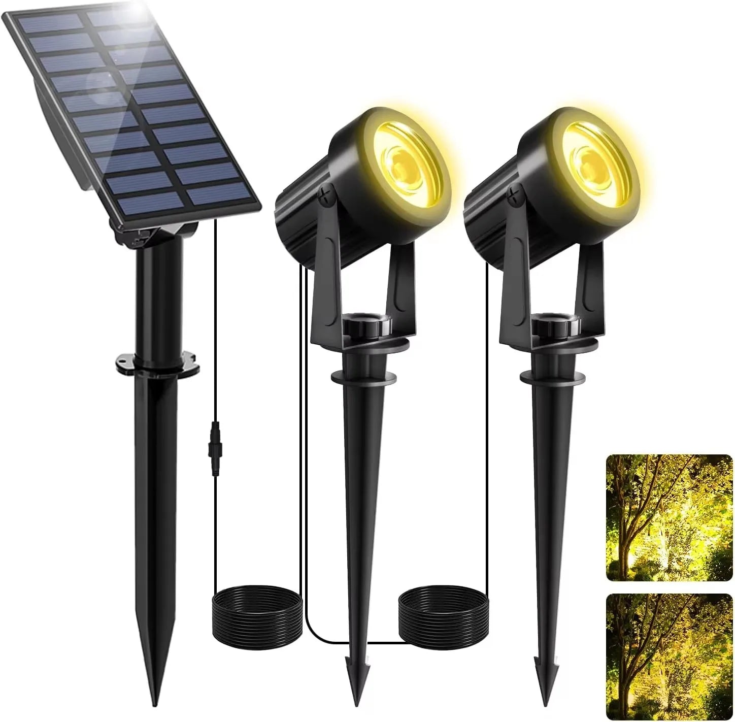 Outdoor Solar Powered Spotlight Warm White & Cool - Halri
