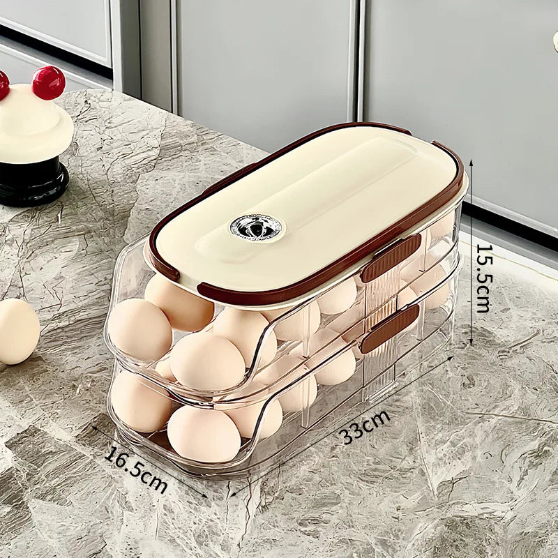 Clear Stackable Refrigerator Egg Tray Holder