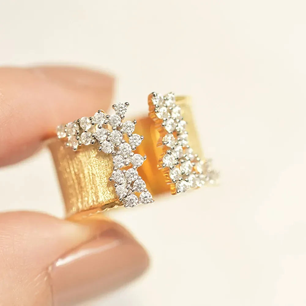 Luxurious Diamond Glitter Open Ring