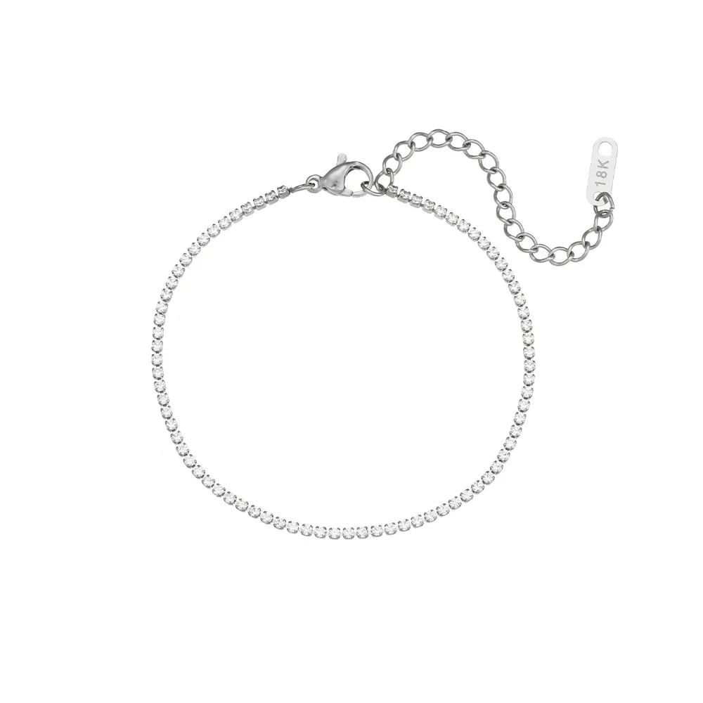 Delicate 2mm Slim Chain Bracelet and Necklace