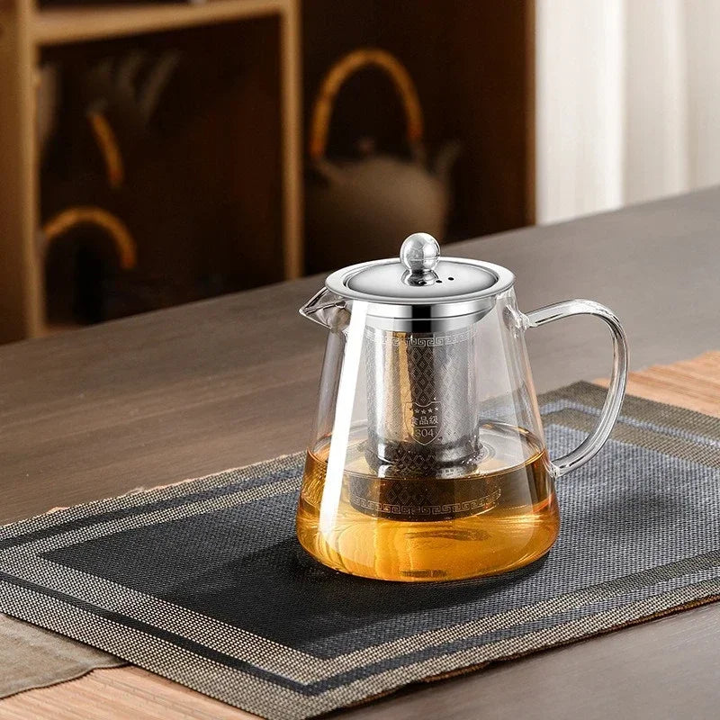 Large Capacity Glass Teapot with Stainless Steel Infuser - Halri