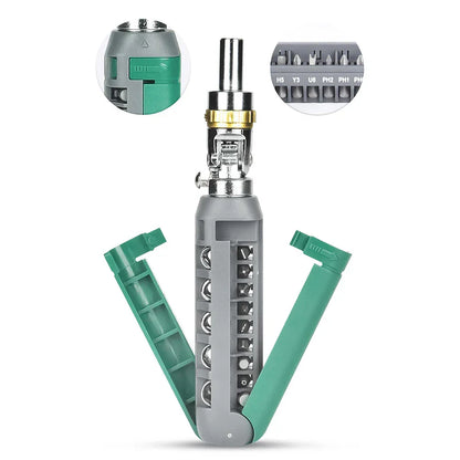 Versatile 14-in-1 Ratchet Screwdriver Set - Halri