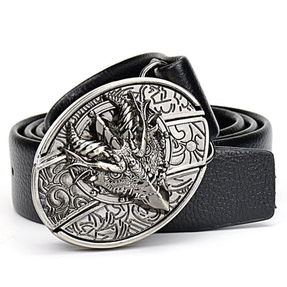 Compact Pocket Knife Leather Belt