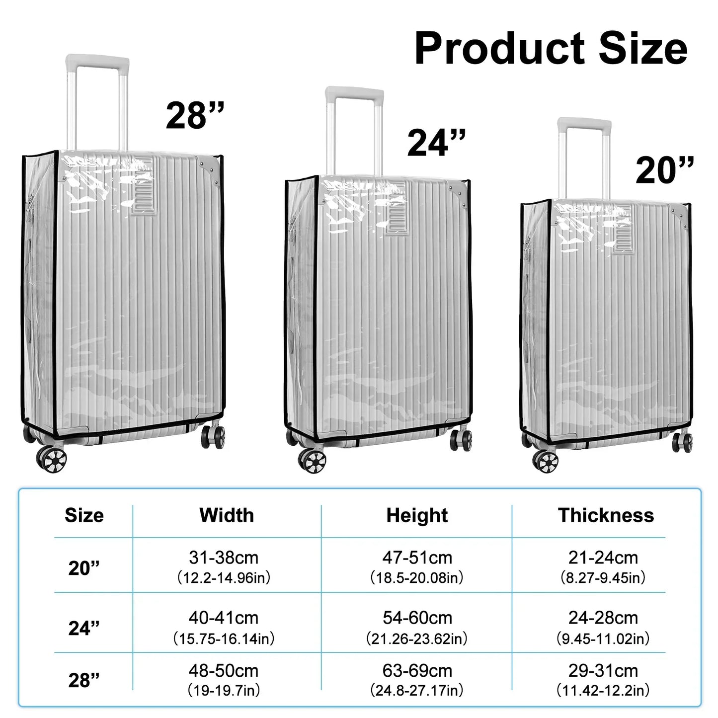 Clear Protective Travel Luggage Cover - Halri