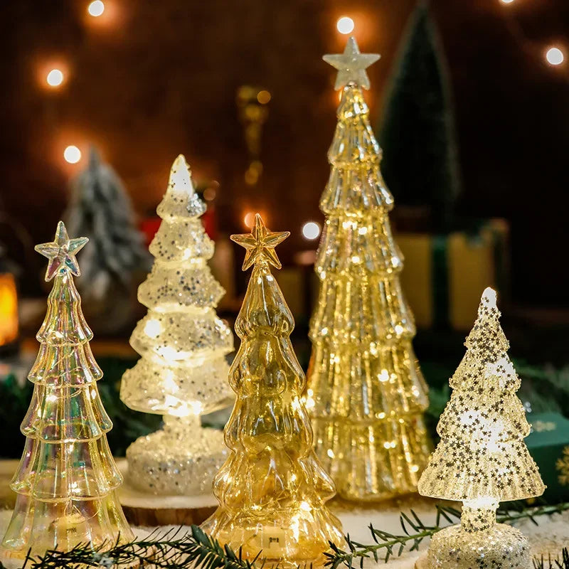 Festive Holiday LED Glass Table Lamp - Halri