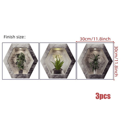 Home Decor Artificial Plant Wall Stickers