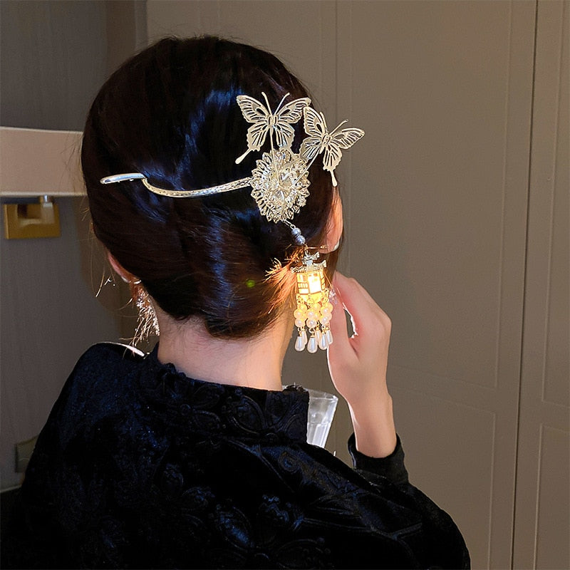 Sparkly Butterfly Hair Clip Lamp - Halri