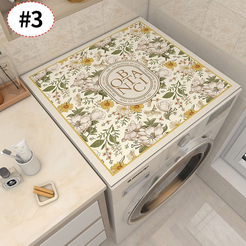 Vintage Style Floral Washer Drain Mat Cover