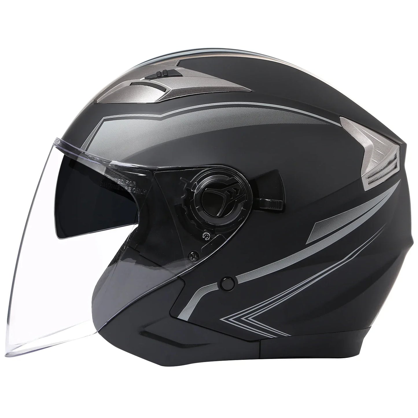 Street Bike Half Face Helmet with Dual Lens & DOT Certification