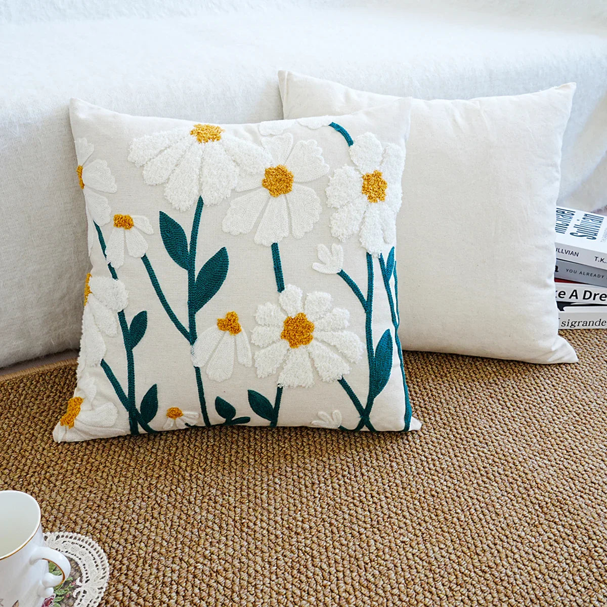 Decorative Floral Cushion for Home and Sofa - Halri