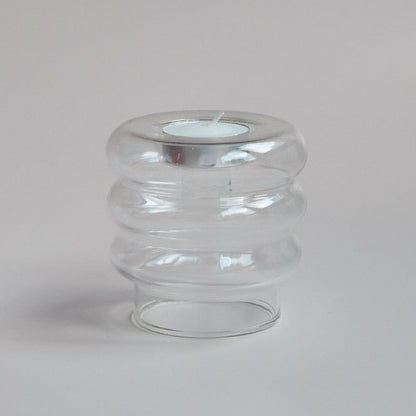 Double Glass Twist Candle Holder - Halri