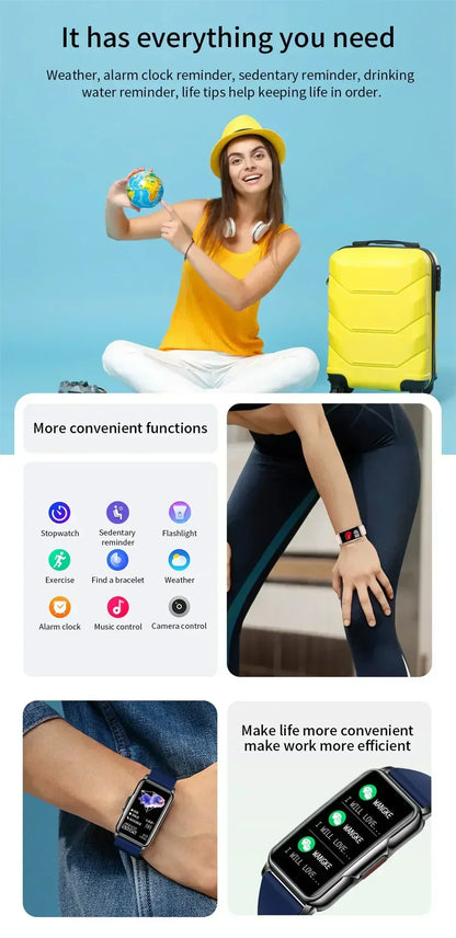 Waterproof Touch Fitness Tracker Watch for Men Women