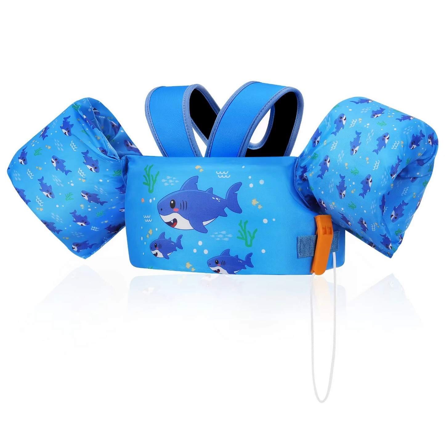 Children's Swim Vest with Floats and Safety Whistle