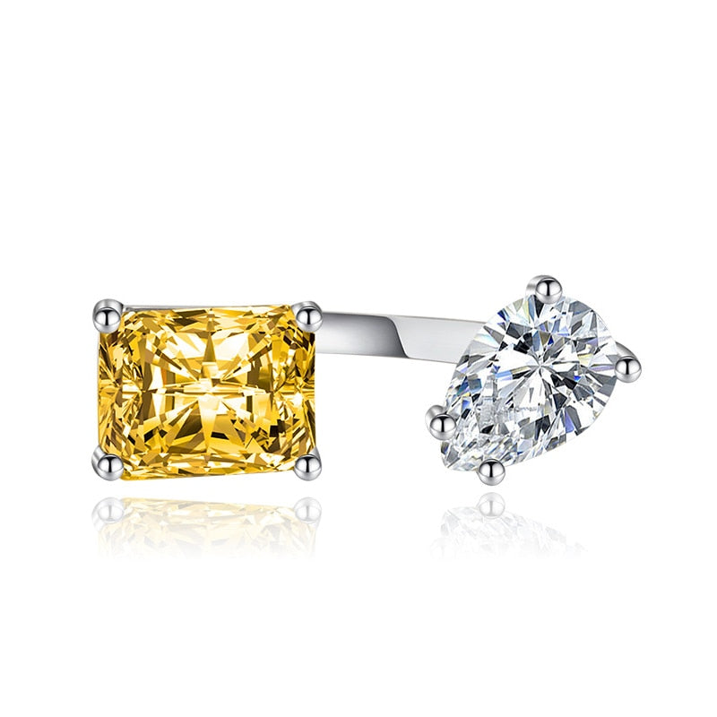 Elegant Teardrop Zircon Comfort Fit Ring