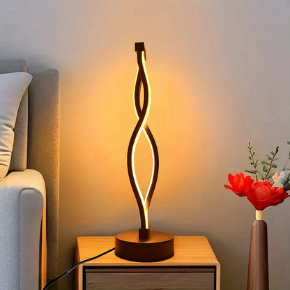 Colorful LED Spiral Table Lamp with Remote - Halri