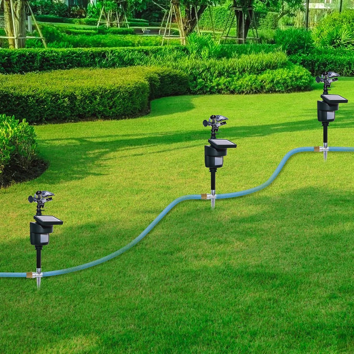 Outdoor Motion Activated Sprinkler for Garden Pest Control